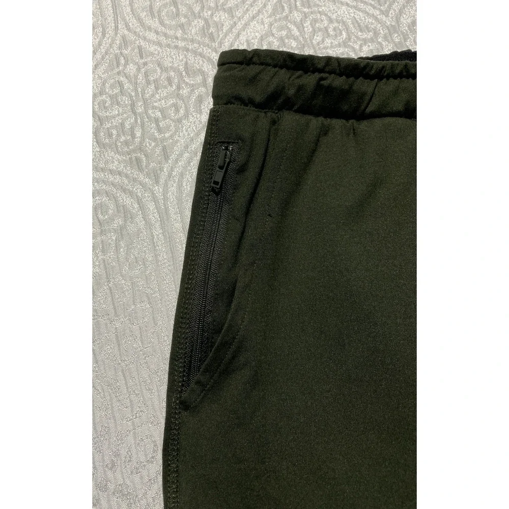 Eddie Bauer Lounge Mens Medium Olive Green Performance Shorts Drawstring Stretch